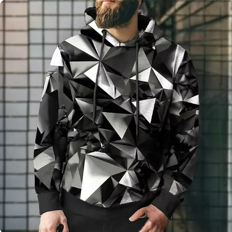 PlaidFusion Hooded Sweatshirt