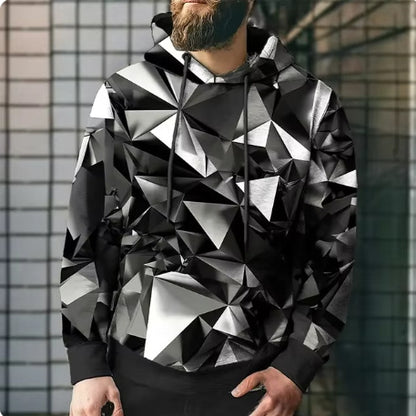PlaidFusion Hooded Sweatshirt