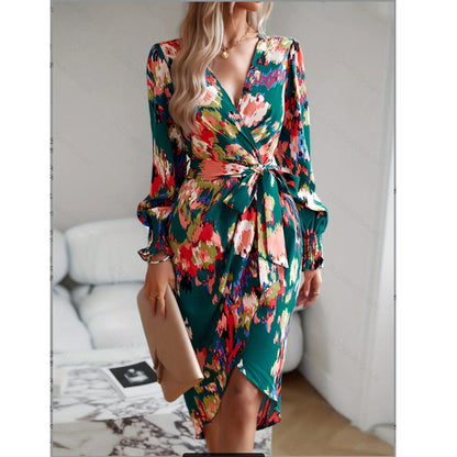 Vintage Muse V-Neck Dress