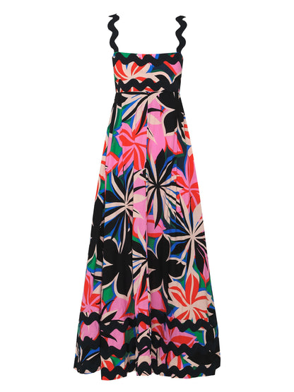 PetalRipple Slip Dress