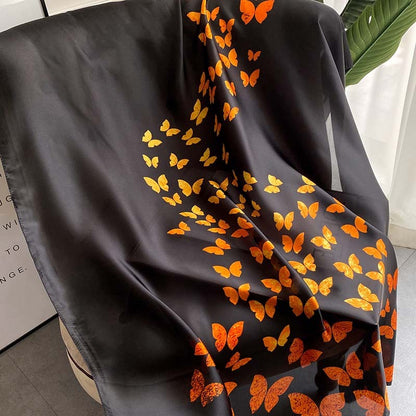 Women's Retro Fashion Decorative Scarf New Silk Satin