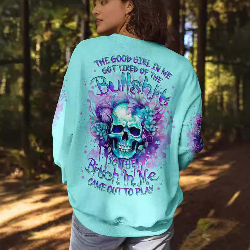 Emerald Edge Skull Hoodie
