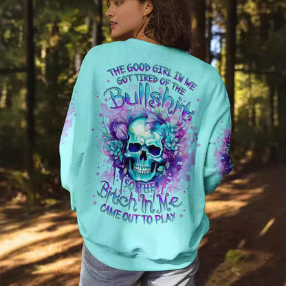 Emerald Edge Skull Hoodie