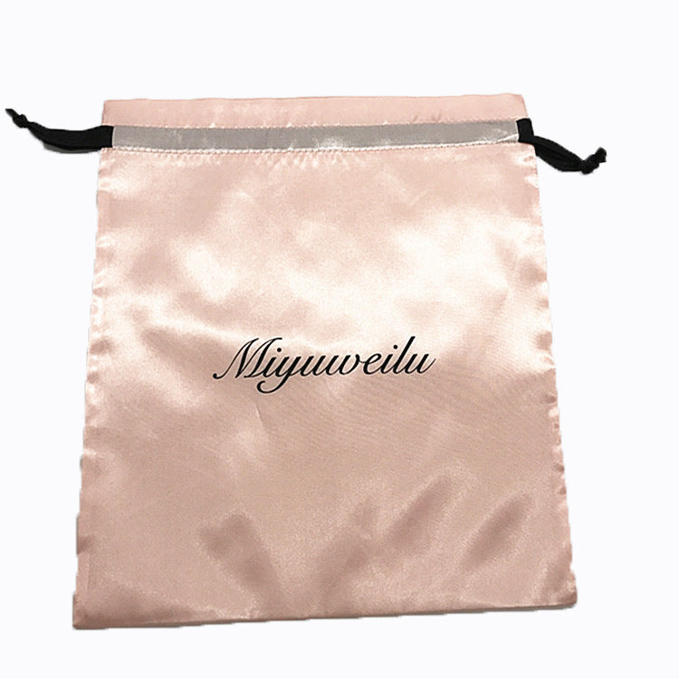 Pink silk satin artificial silk eye mask wig packaging