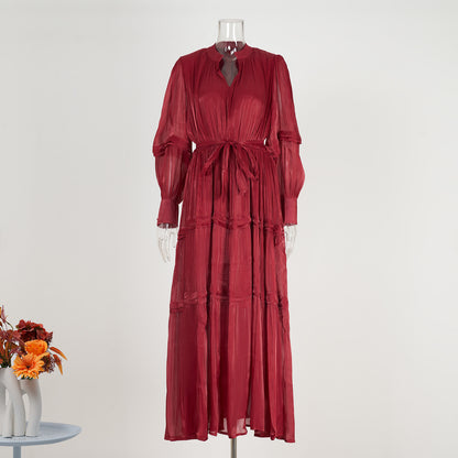 Celestara Silk Pleat Gown