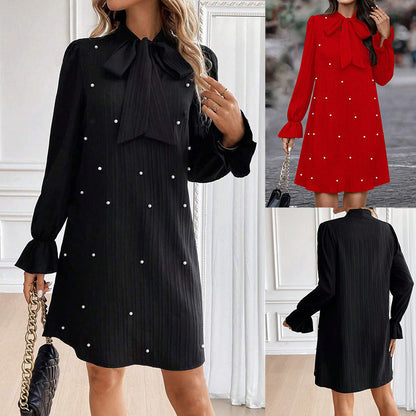 The Amelisse Pearl-Tie Dress