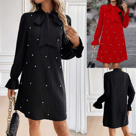 The Amelisse Pearl-Tie Dress