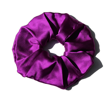 Silk Large Intestine Circle Head Flower Silk Hair Rope Satin