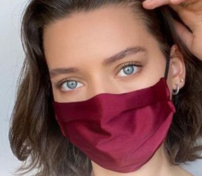 Three-layer artificial silk mask with filter PM2.5