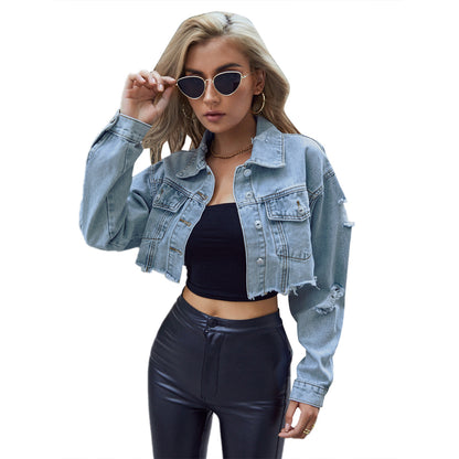 UrbanEase Cropped Denim Jacket