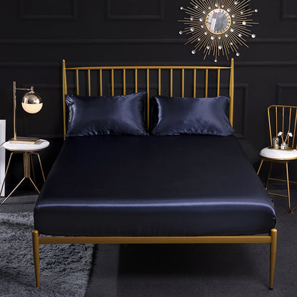 Three-piece silk mattress protection cover