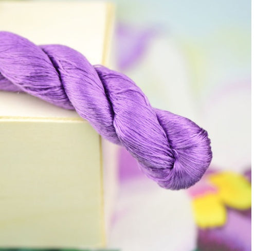 Silk Thread Hand Embroidered Embroidery Cross Purple