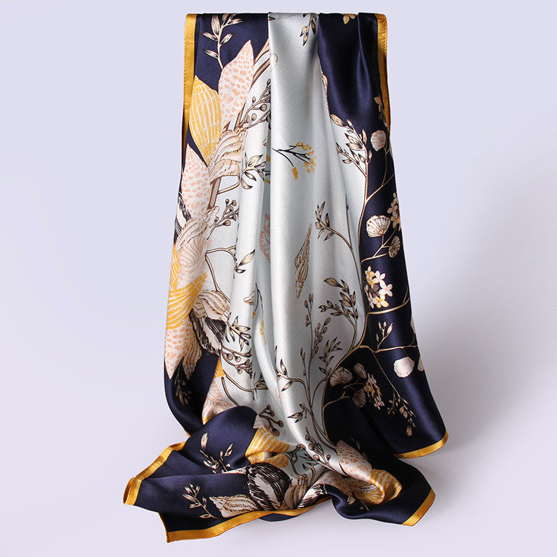 Spring All-Match Turban Silk Female Spring Silk Scarf