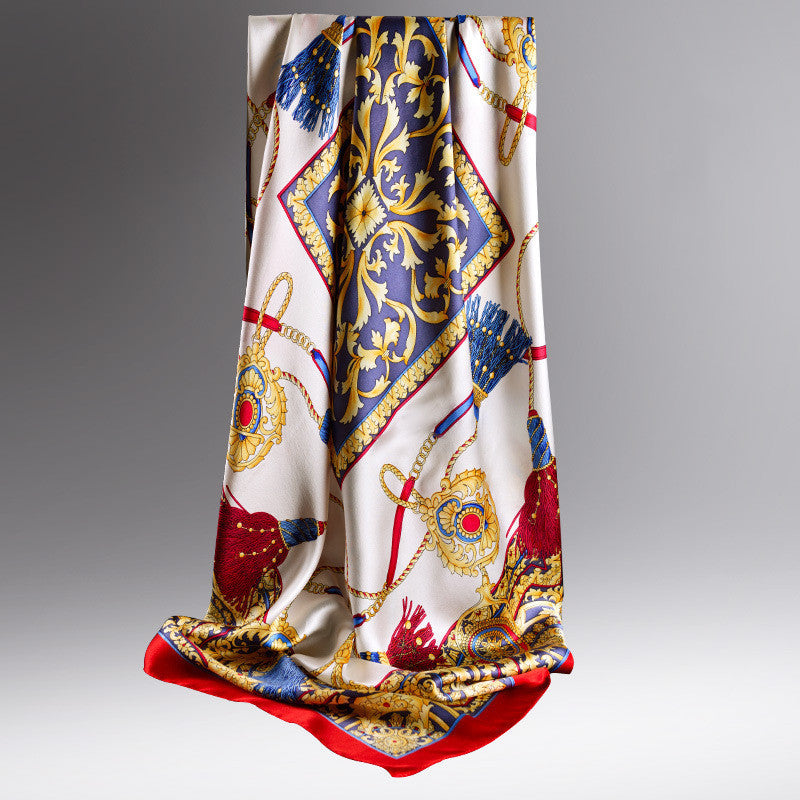 Spring All-Match Turban Silk Female Spring Silk Scarf