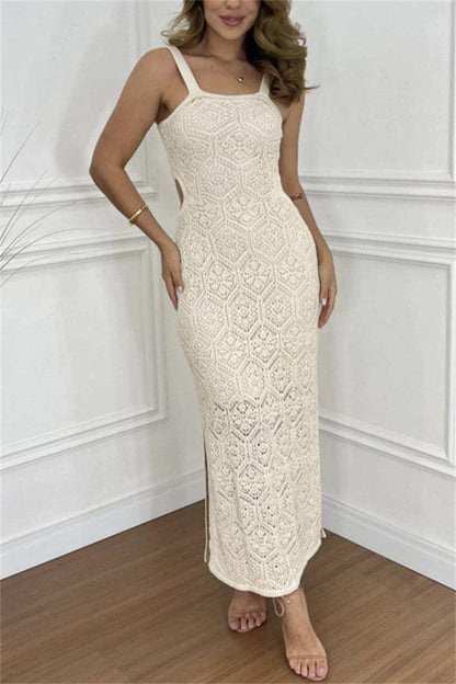 Elysian Glow Backless Dress