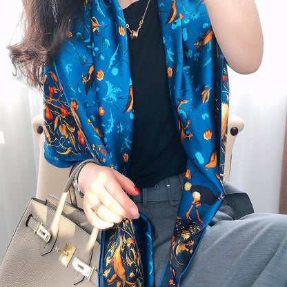 All-match Oversized Silk Scarf Female Silk Large Square