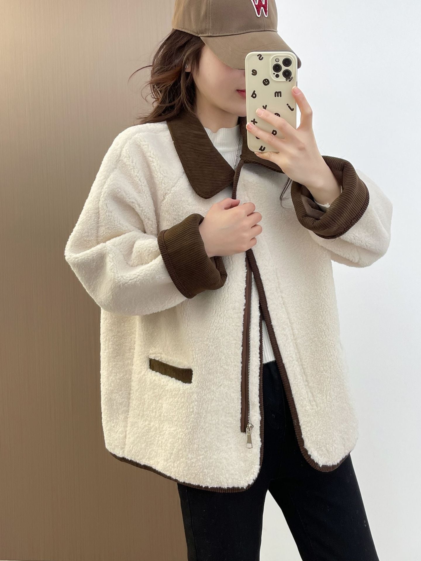LuxeBlend Contrast Wool Coat
