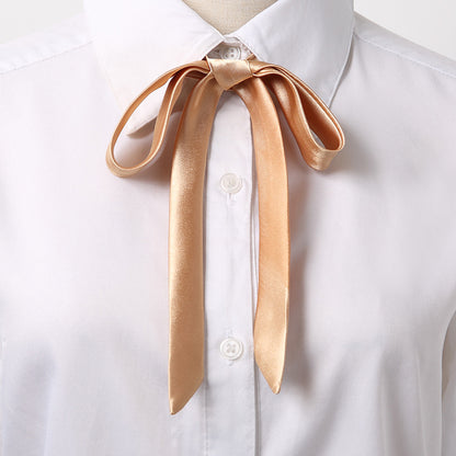 Long Small Silk Ribbon Tie-strap All-matching
