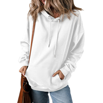 EaseFit Solid Drawstring Hoodie