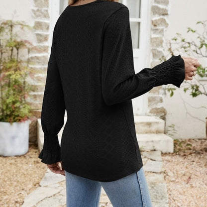 LaceAura Ruffle Blouse
