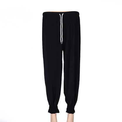 Icy Silk Loose Drawstring High Waist Bloomers
