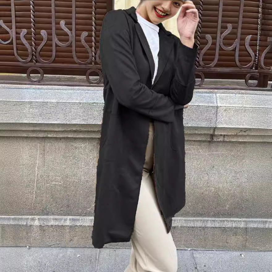 Velour Grace Suit Collar Trench