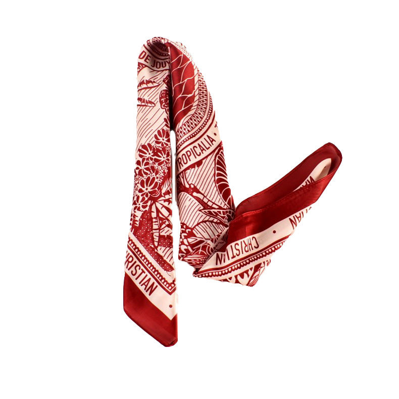 Silk Satin 70x70 Coconut Silk Towel Headscarf