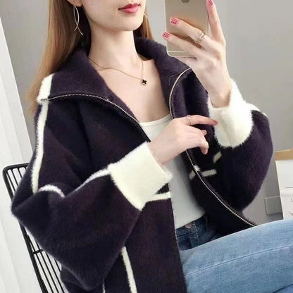 SnowLuxe Furry Knit Cardigan