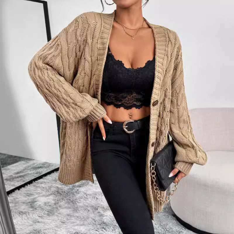 Velmira Button Knit Coat