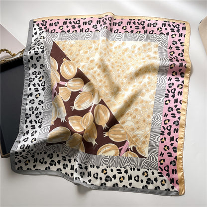 Silk Square Scarf Women's Neck Warmer Women's Hair Band