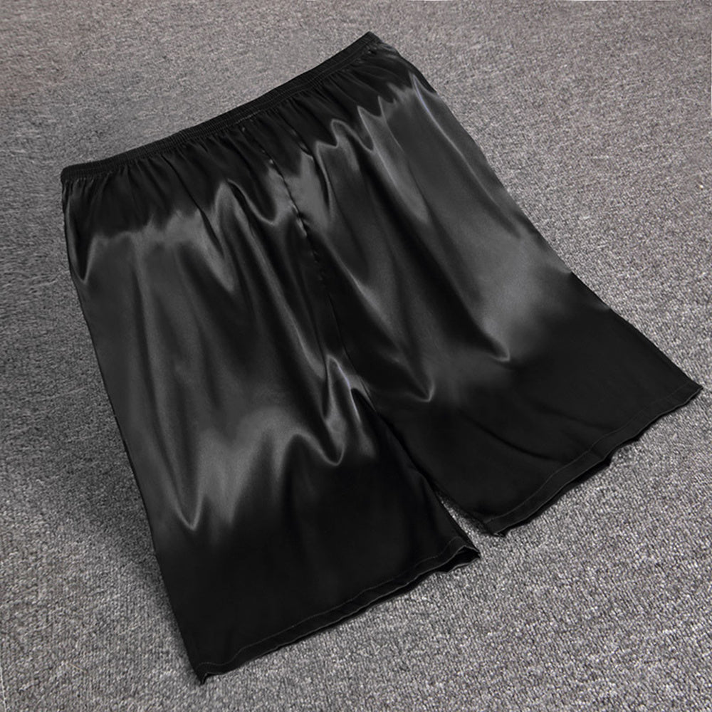 Men's Summer Thin Silk Pajama Pants Home Shorts