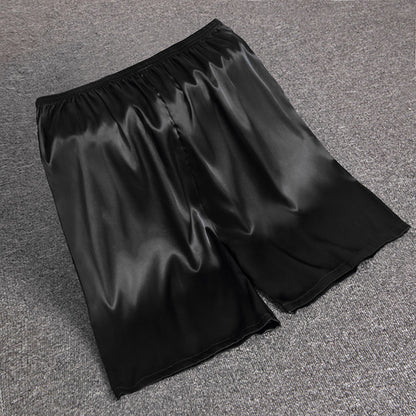 Men's Summer Thin Silk Pajama Pants Home Shorts
