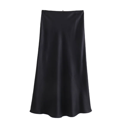 Women's Silk Satin Lace Dress