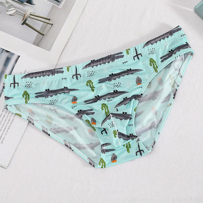 Men's Fashion Ice Silk Pattern Underwear