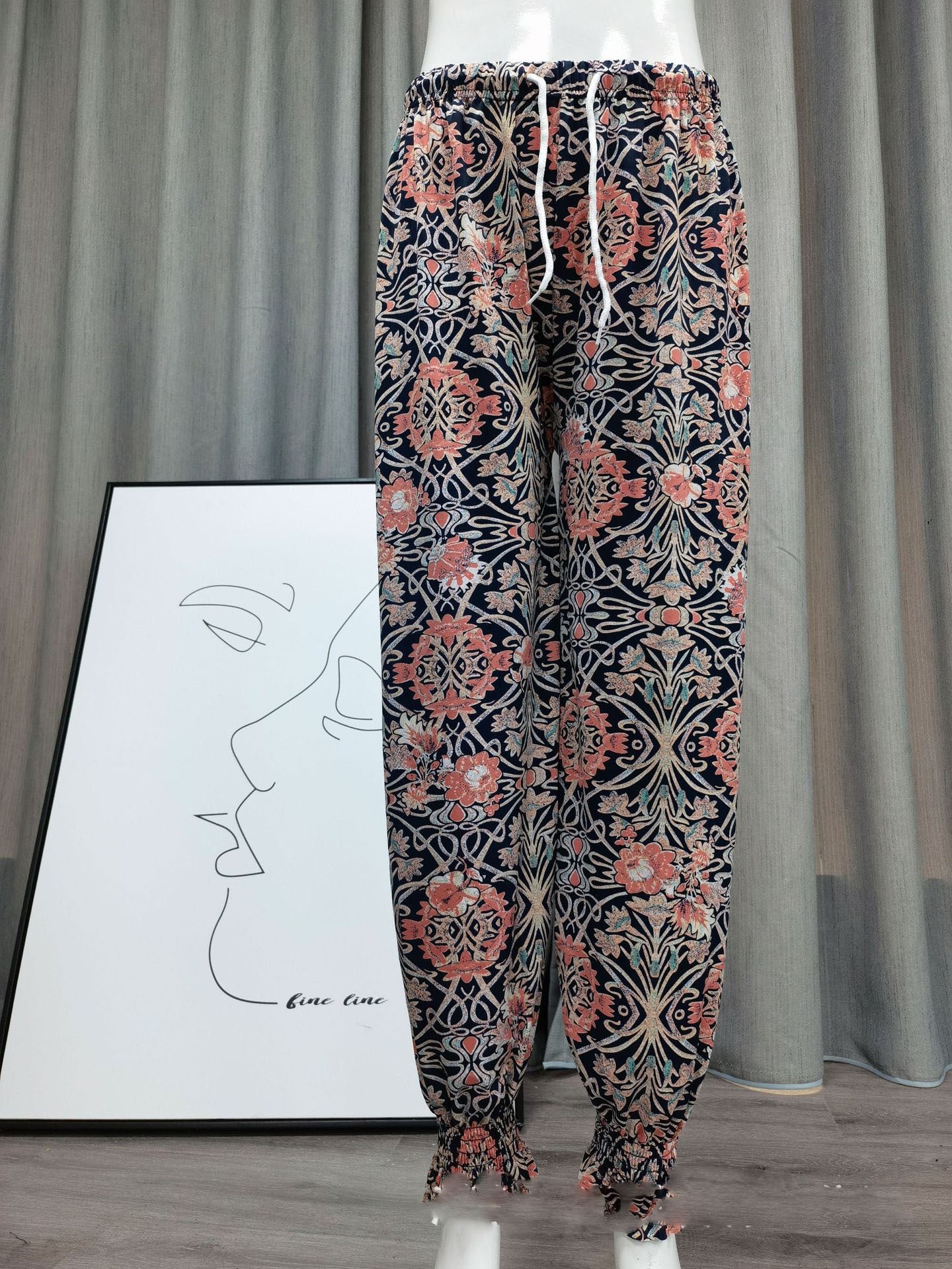 Icy Silk Loose Drawstring High Waist Bloomers