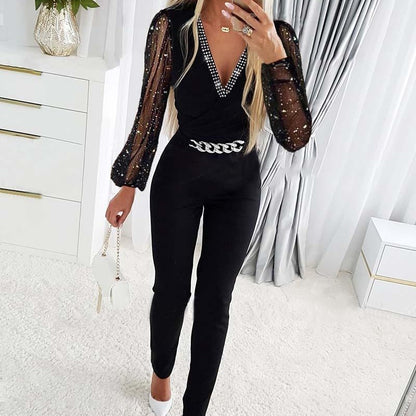 Lunavie CrystalMesh Jumpsuit