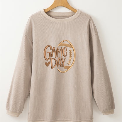 GridIron Luxe Ribbed Sweatshirt