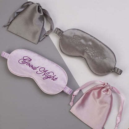 Simple Double-sided Real Silk Eye Mask Sleep Shading Unisex Student