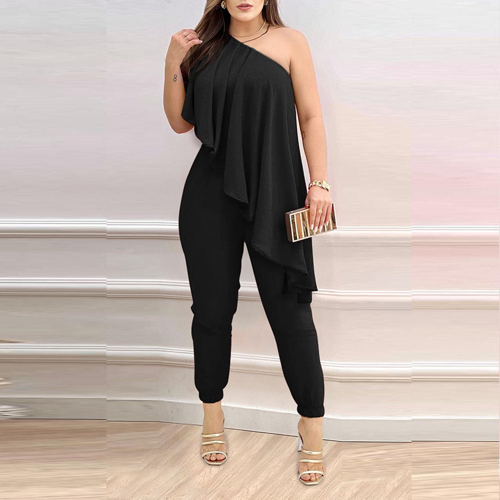 Solstice Flair One-Shoulder Jumpsuit