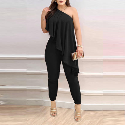 Solstice Flair One-Shoulder Jumpsuit