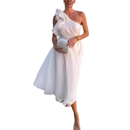 Lunessa One-Shoulder Backless Gown