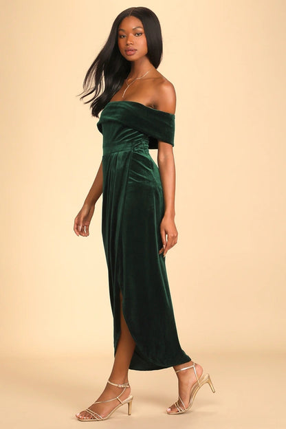 The Aurelia Luxe Off-Shoulder Dress