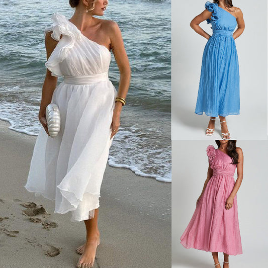 Lunessa One-Shoulder Backless Gown