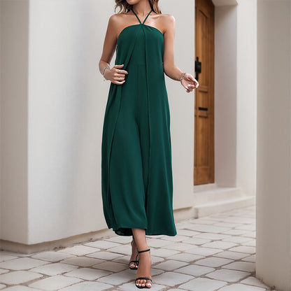 Soleia Drape Halter Jumpsuit