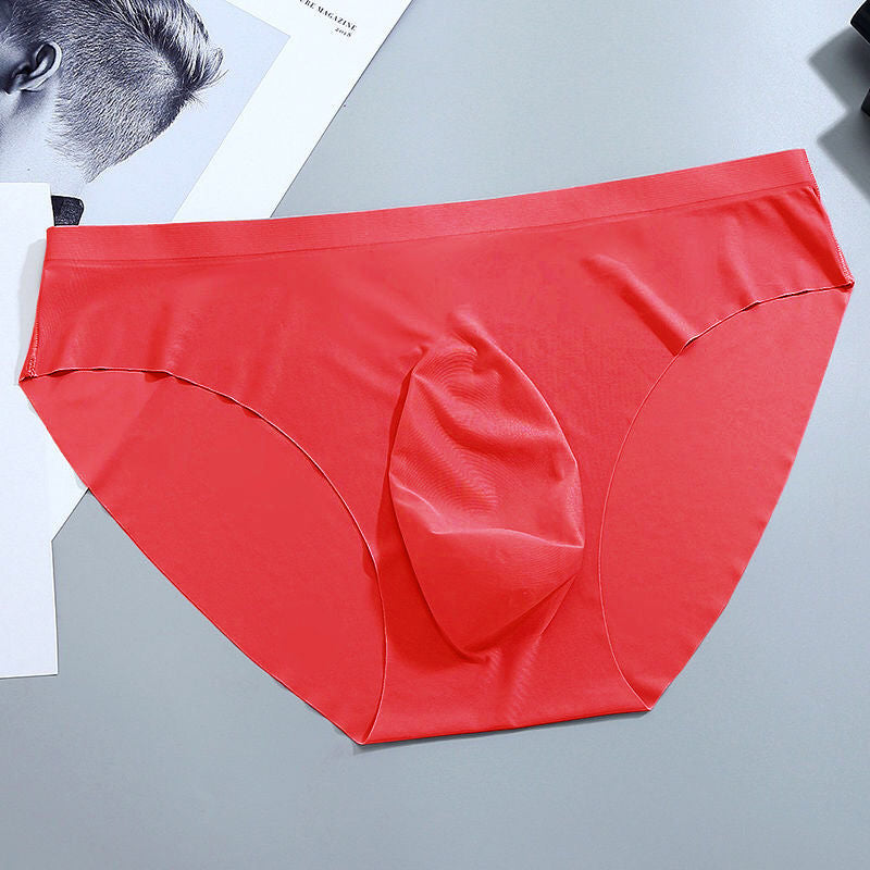 One-piece Ice Silk Seamless Men's Boxers