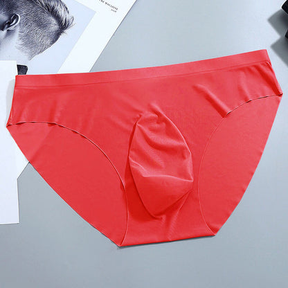 One-piece Ice Silk Seamless Men's Boxers