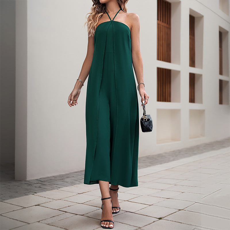 Soleia Drape Halter Jumpsuit
