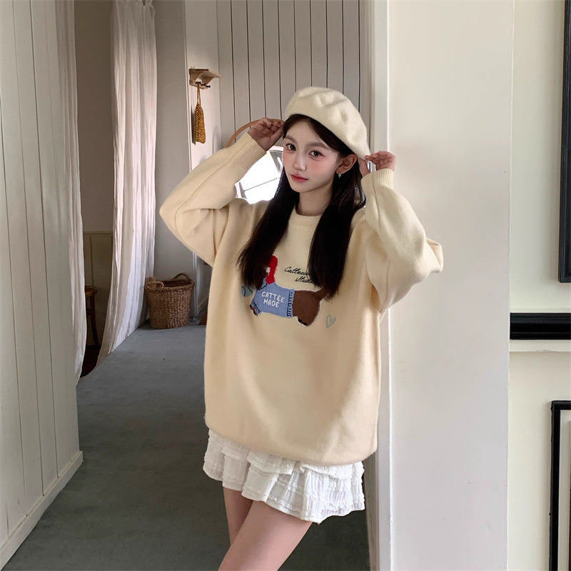 PawCharm Embroidered Knit Sweater