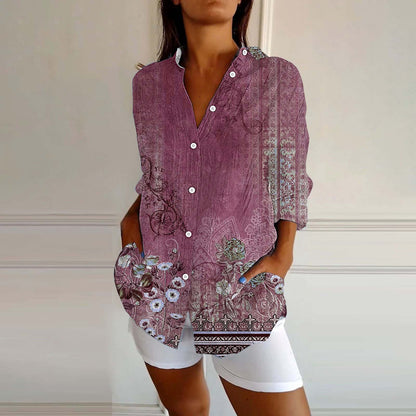 Willow Breeze Plaid Print Shirt