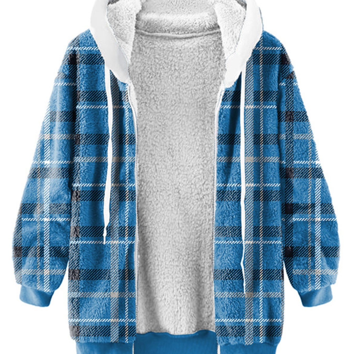 LumberLuxe Plaid Plush Coat